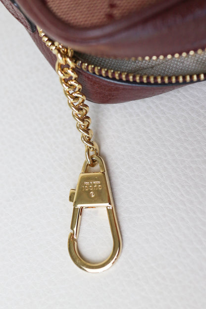 Gucci Ophidia Canvas Mini Bag Burgundy