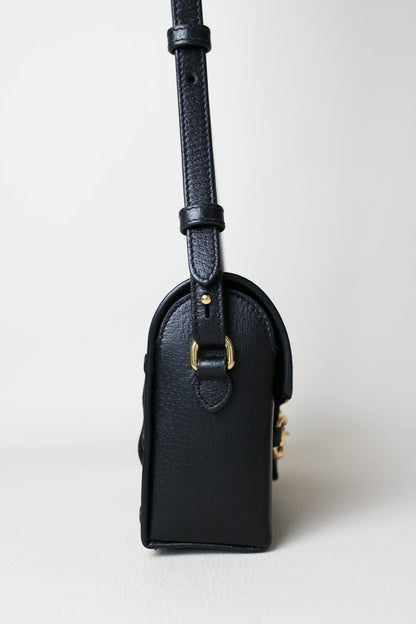 Gucci Horsebit Crossbody Bag Black