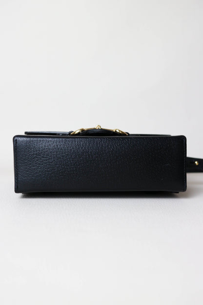 Gucci Horsebit Crossbody Bag Black