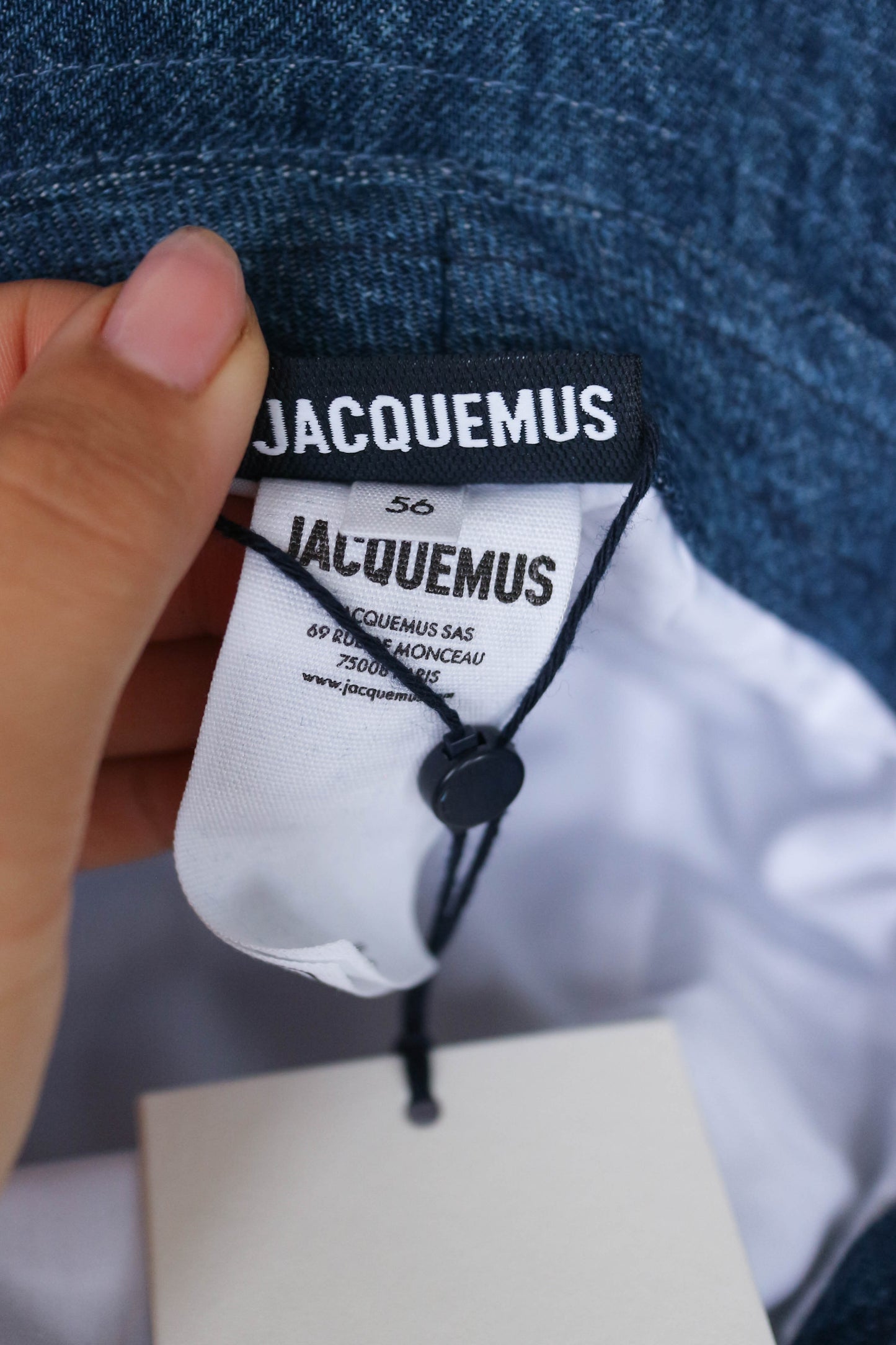 Jacquemus Denim Logo Bucket Hat