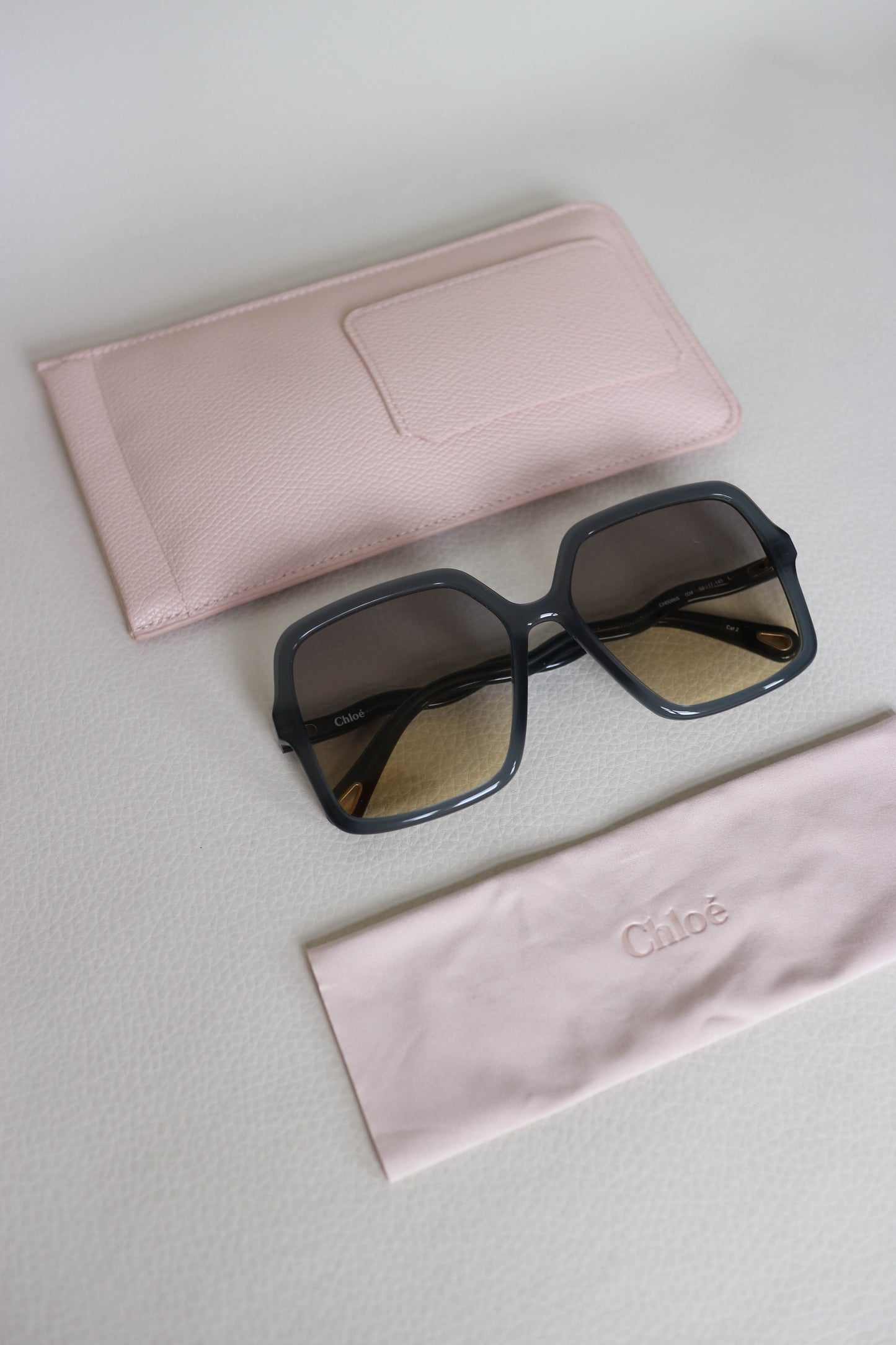 Chloé Oversized Square Sunglasses Petrol