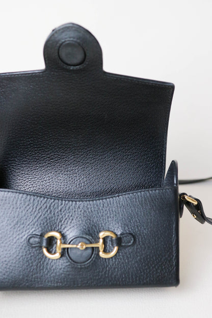 Gucci Horsebit Crossbody Bag Black