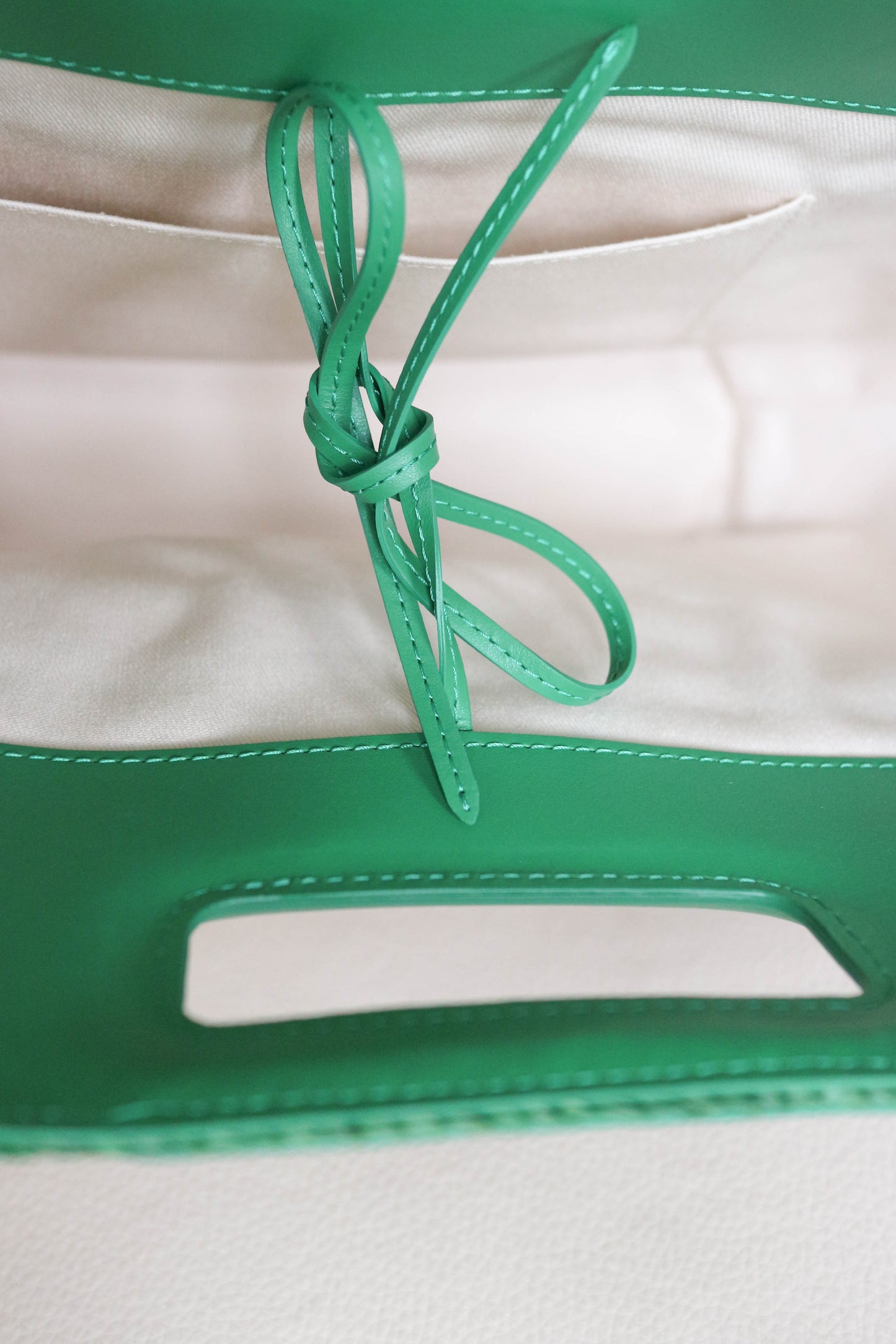 Maje Raffia Leather Tote Bag Green