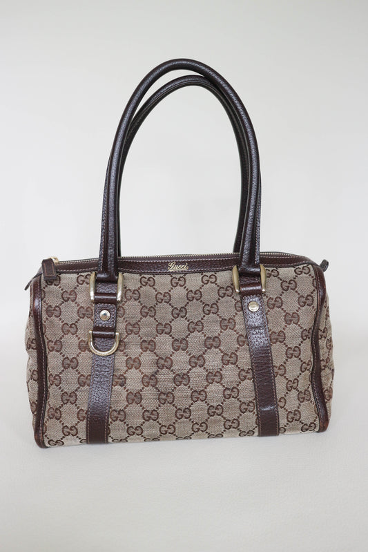 Gucci Vintage Monogram Canvas Boston Bag