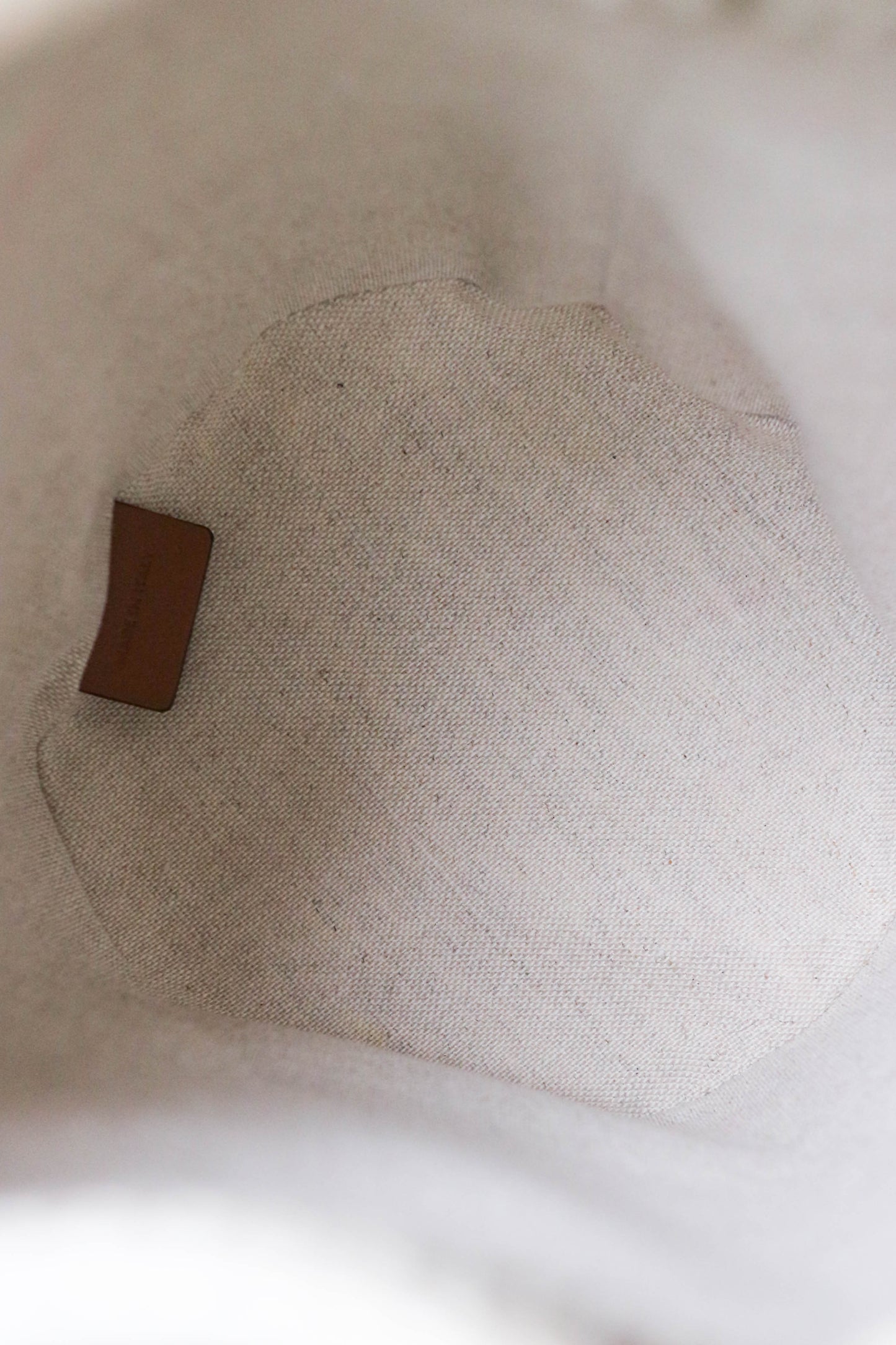 CELINE Canvas Mini Bucket Bag Beige