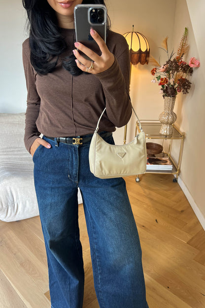 Prada Nylon Re-edition 2005 Handbag Beige