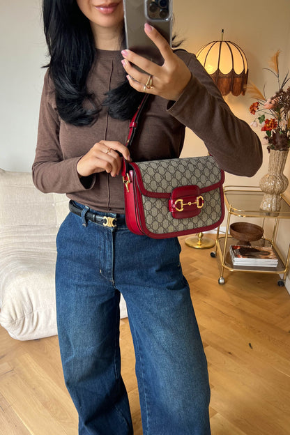 Gucci Horsebit 1955 Shoulder Bag Medium Red