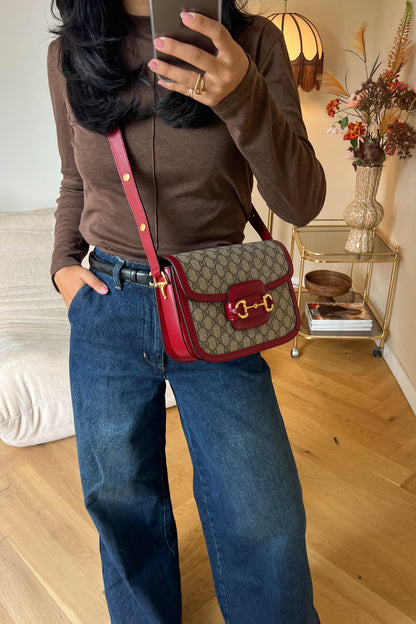 Gucci Horsebit 1955 Shoulder Bag Medium Red