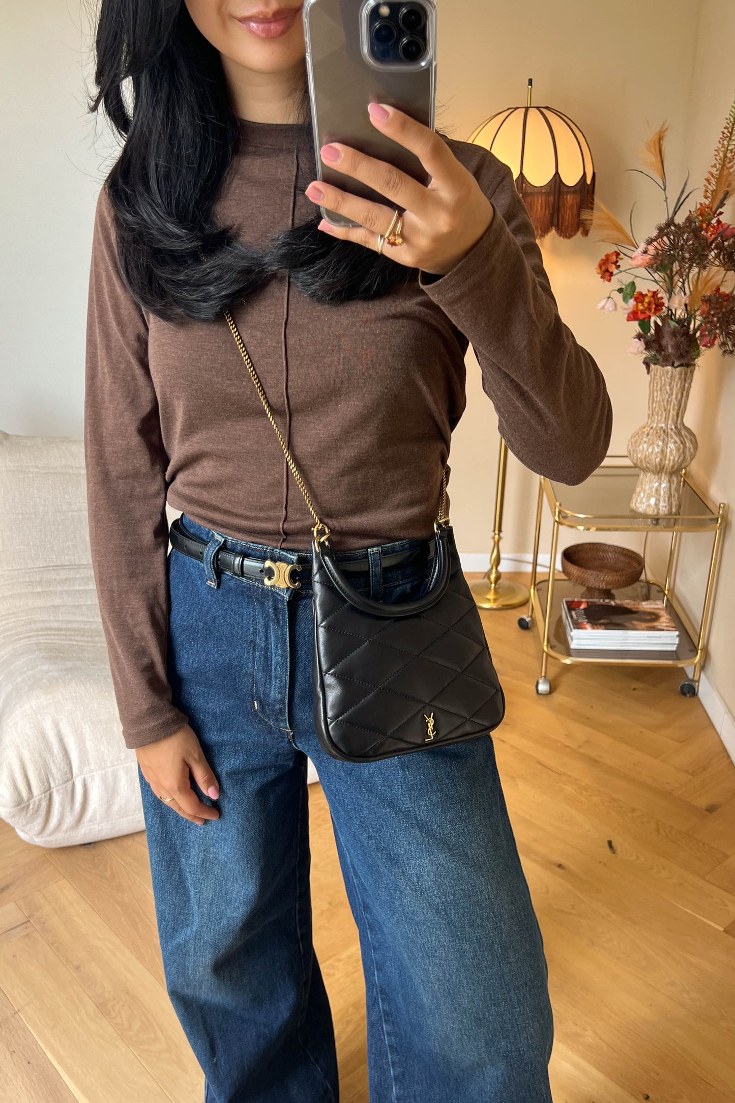 Saint Laurent Sade Quilted Mini Shoulder Bag