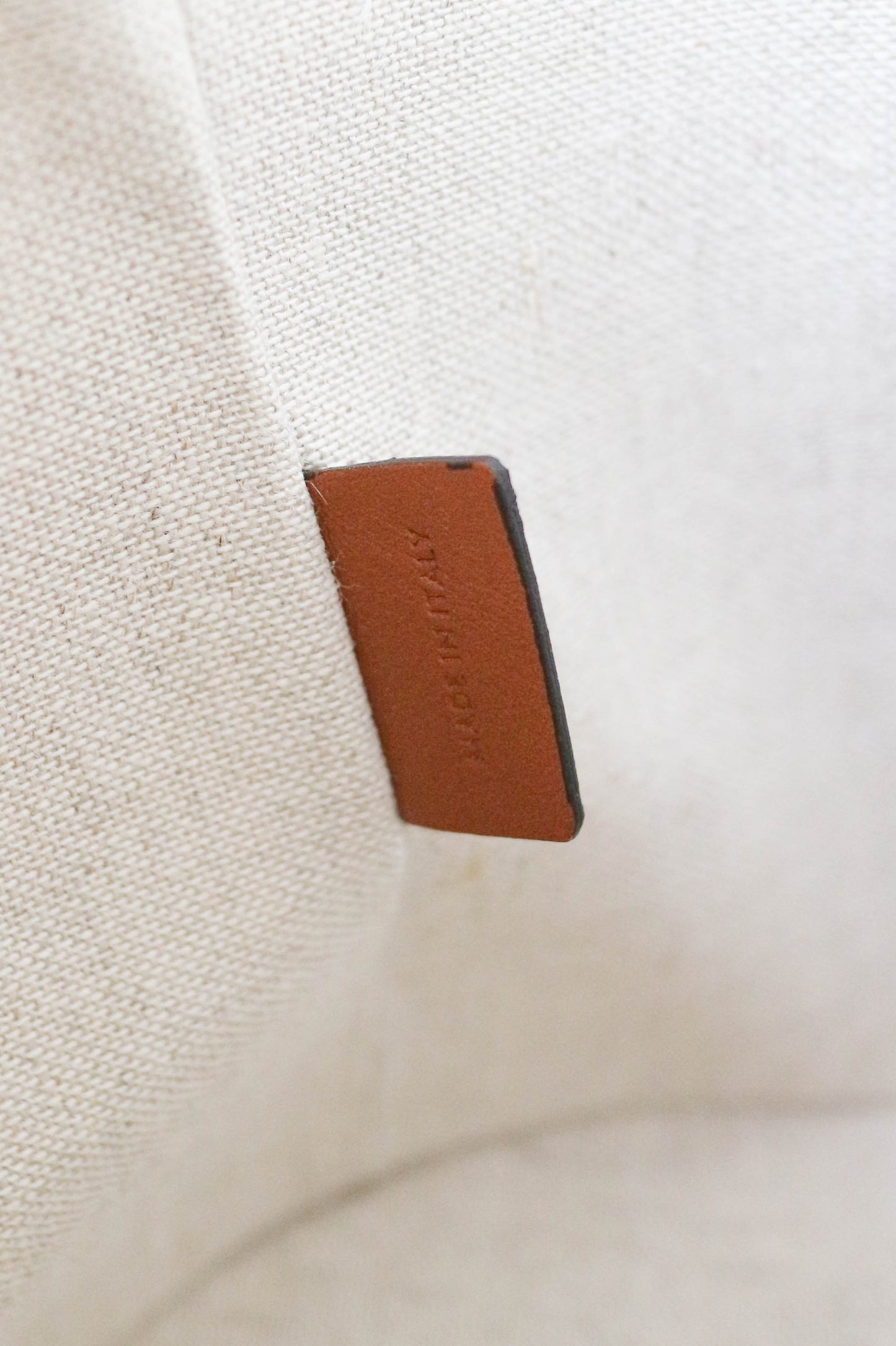 CELINE Canvas Striped Bucket Bag Brown