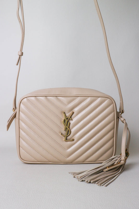 Saint Laurent Loulou Camera Bag Beige