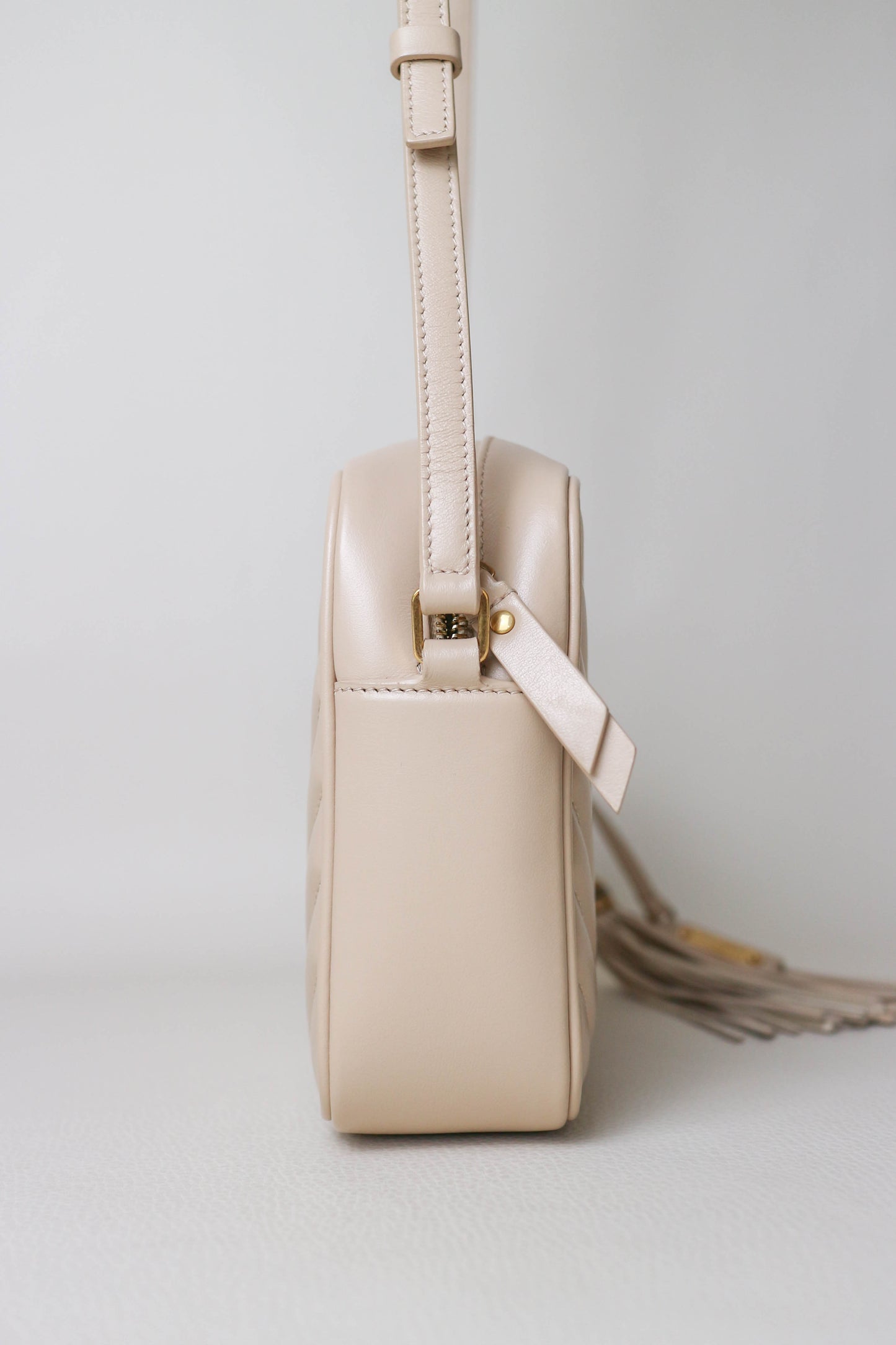 Saint Laurent Loulou Camera Bag Beige