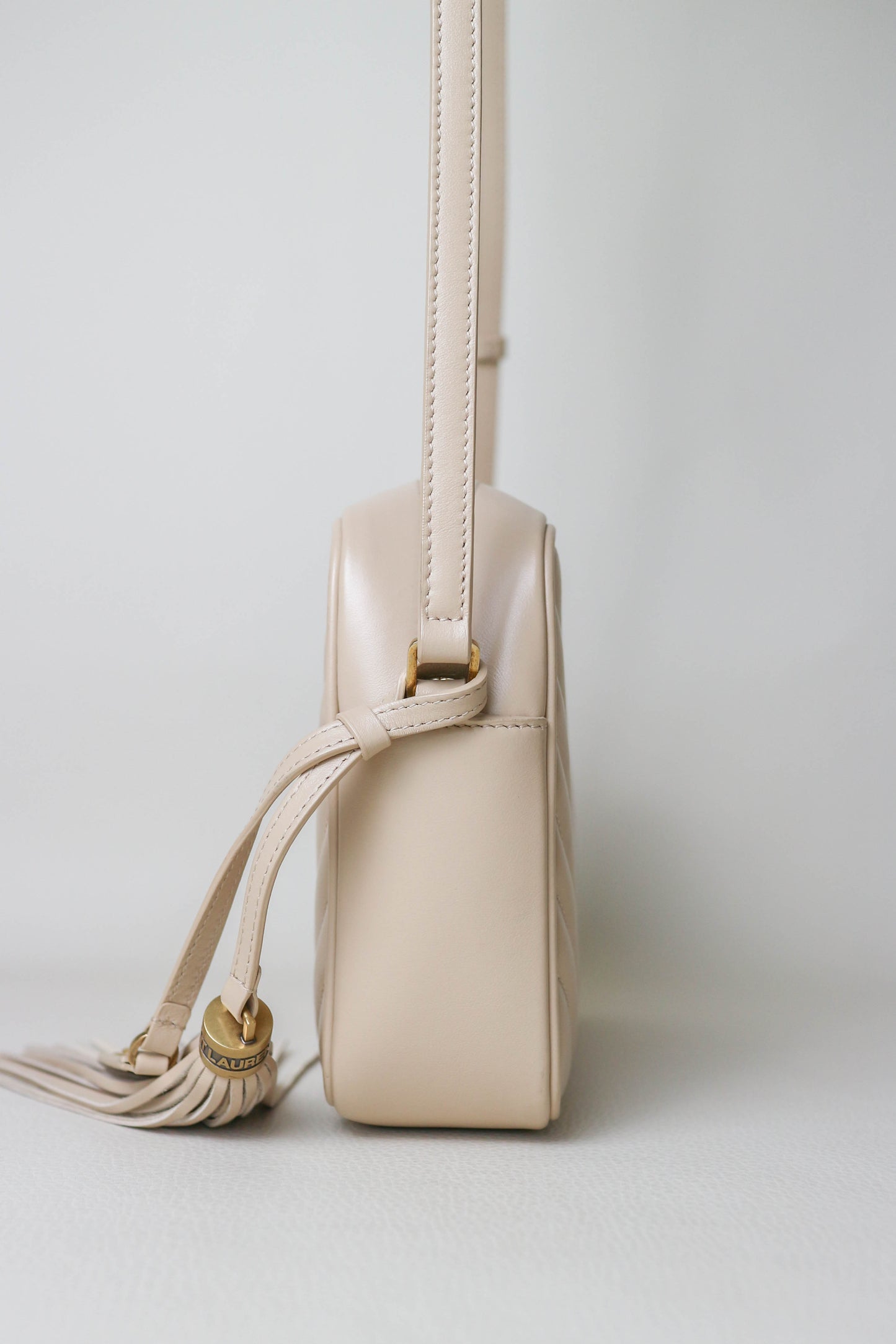 Saint Laurent Loulou Camera Bag Beige