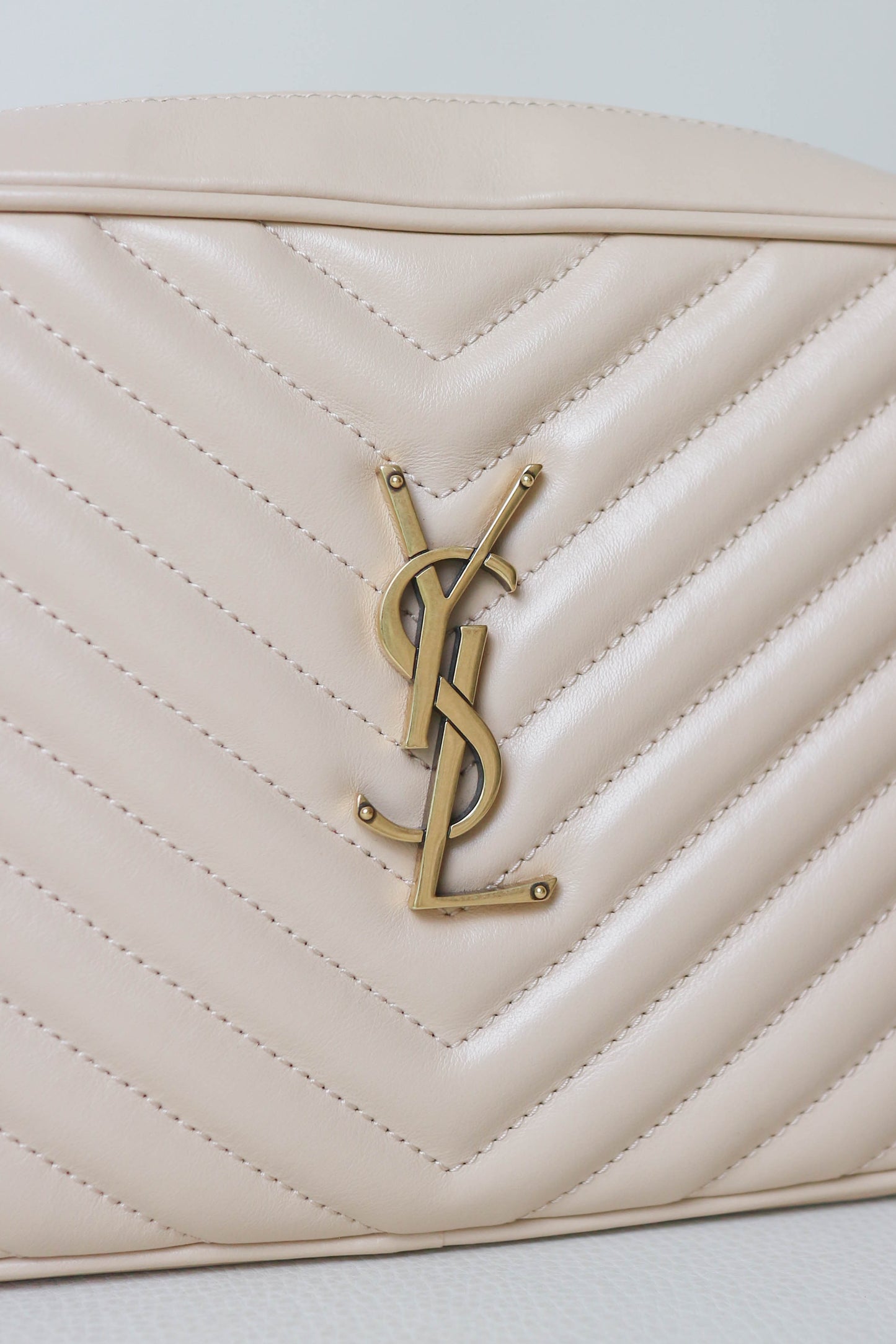 Saint Laurent Loulou Camera Bag Beige