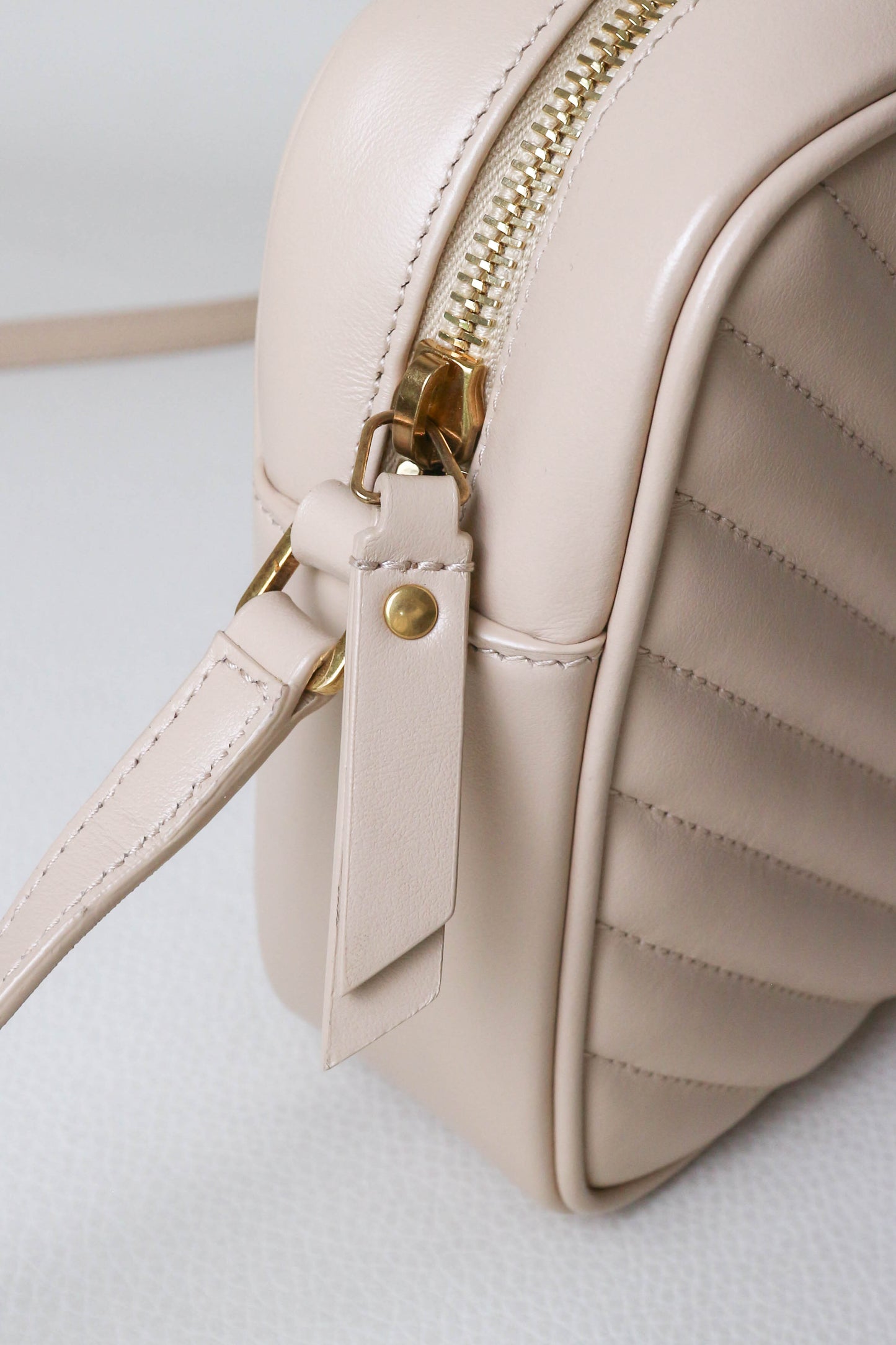 Saint Laurent Loulou Camera Bag Beige