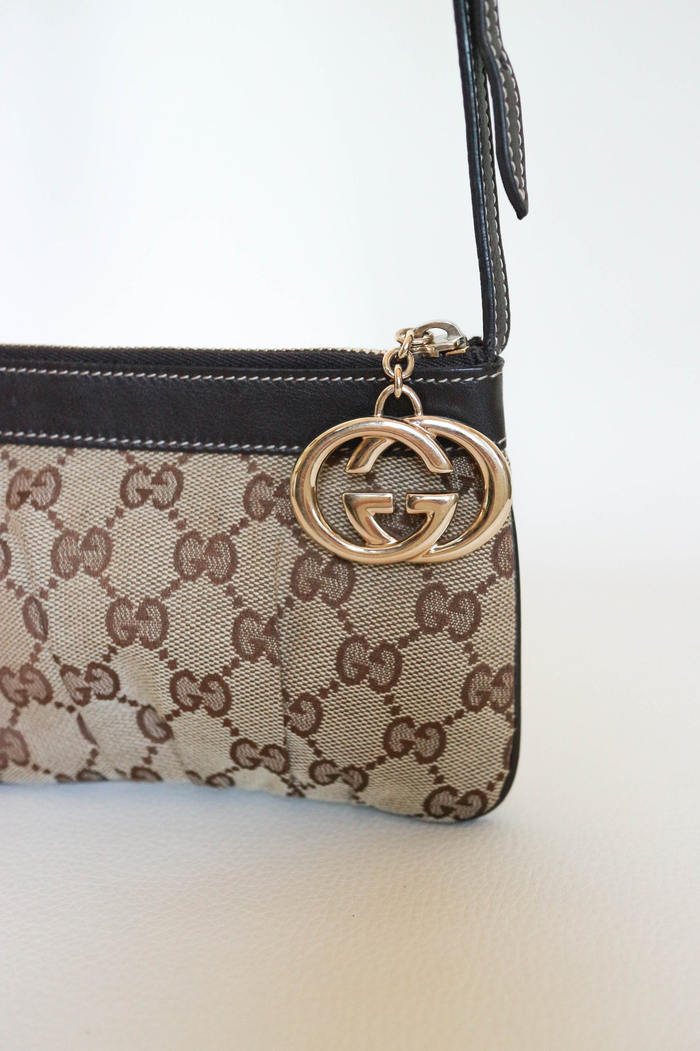 Gucci Vintage Crossbody Monogram Canvas Mini Bag