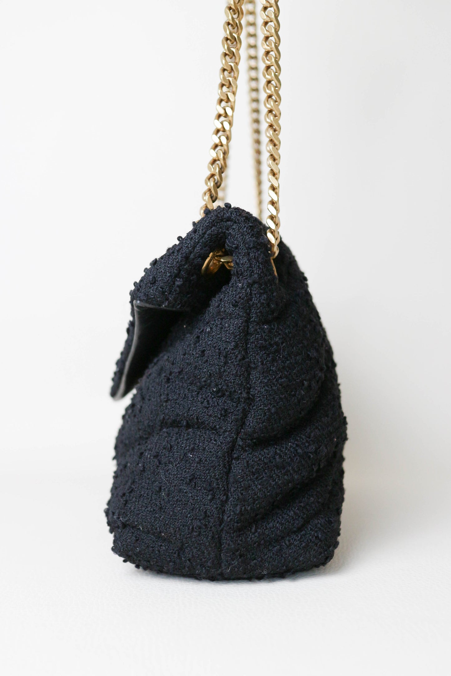 Saint Laurent Loulou Puffer Boucle Small Bag Black