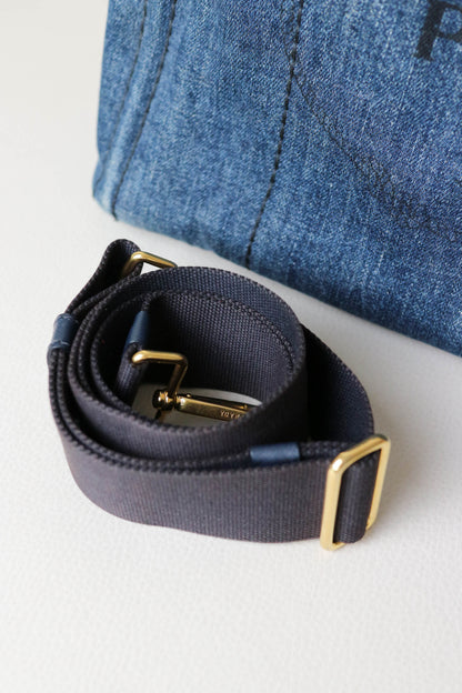 Prada Vintage Canapa Denim Tote Bag