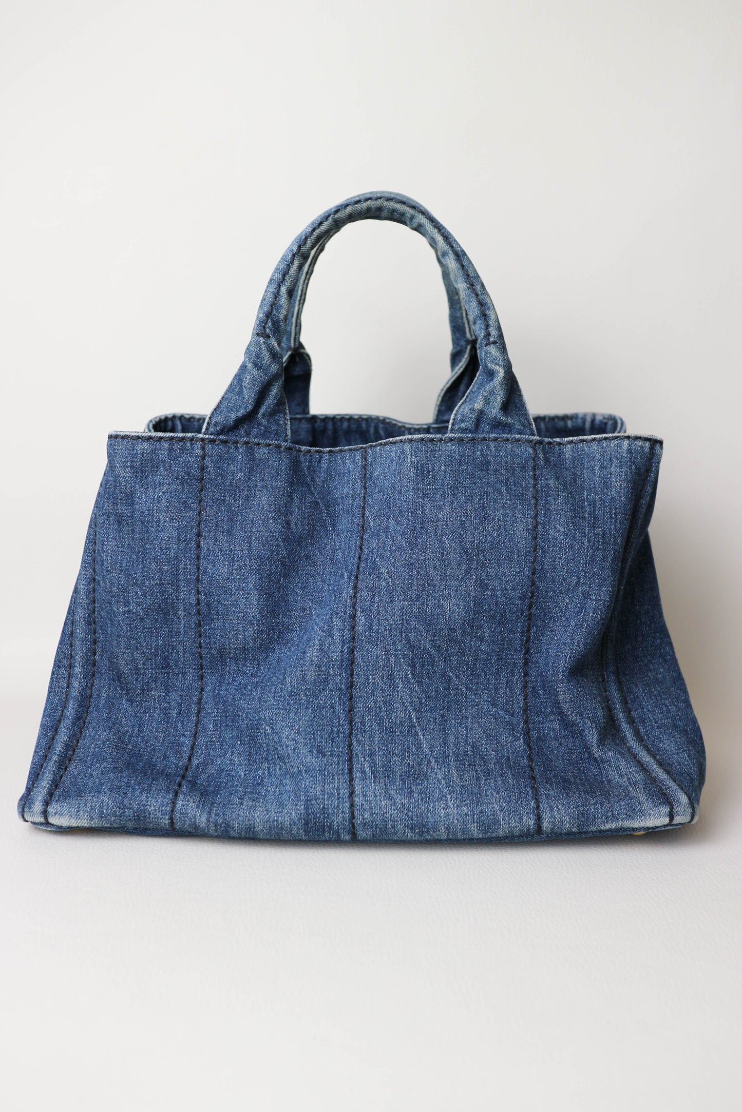 Prada Vintage Canapa Denim Tote Bag