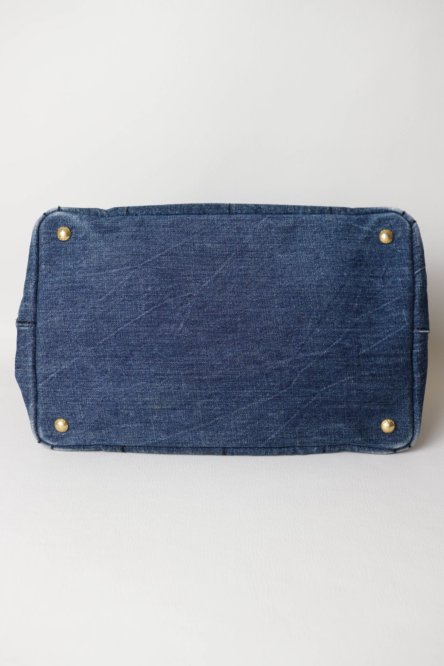 Prada Vintage Canapa Denim Tote Bag