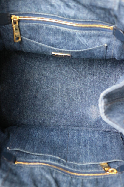 Prada Vintage Canapa Denim Tote Bag