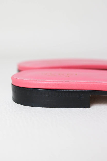 Gucci GG Leather Sandals Pink