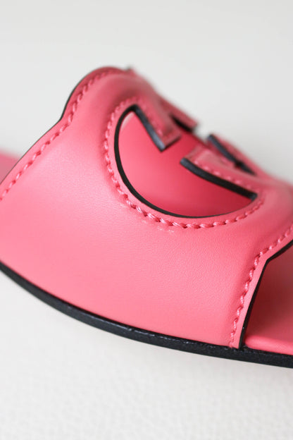 Gucci GG Leather Sandals Pink