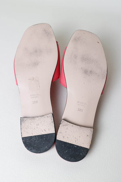 Gucci GG Leather Sandals Pink