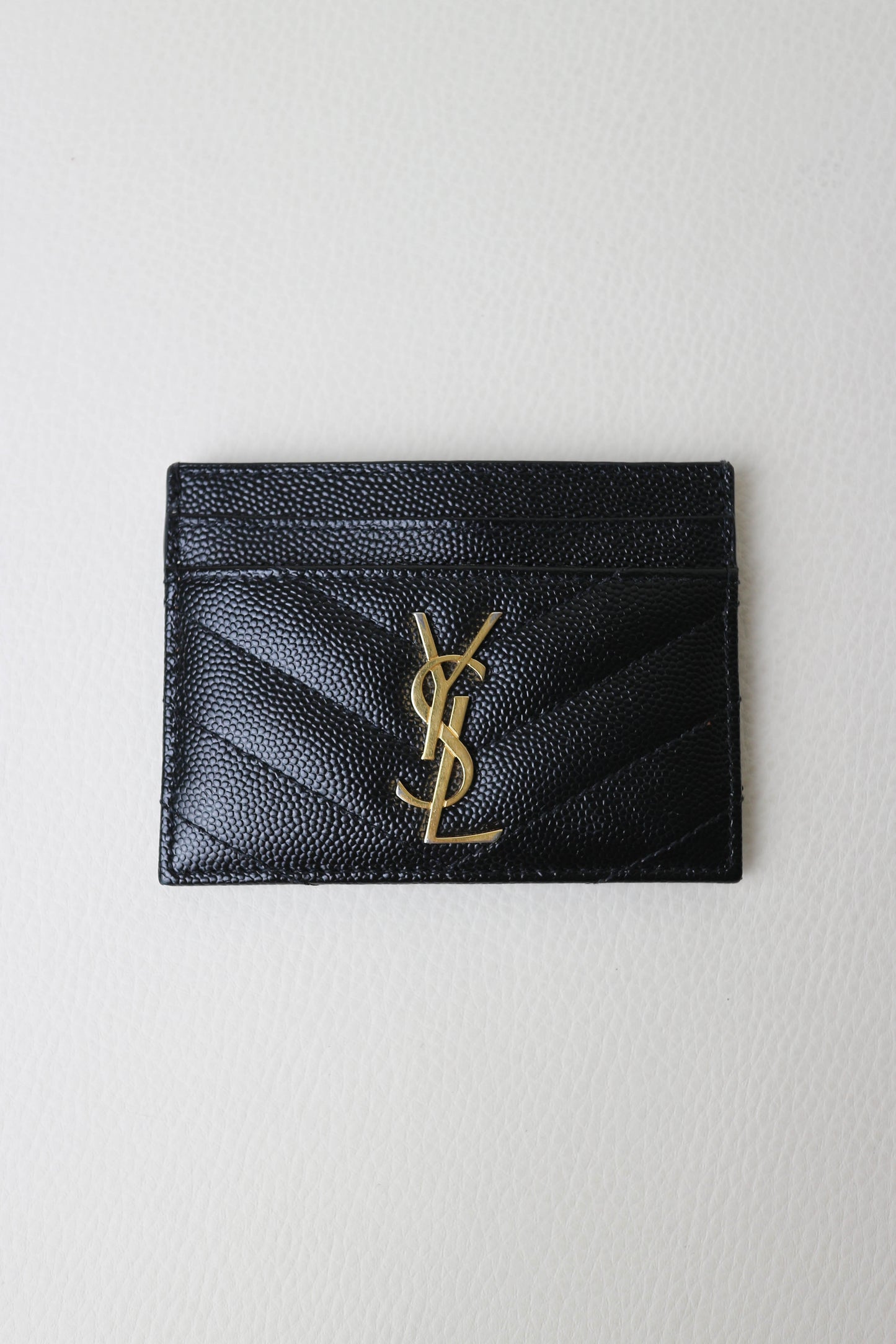Saint Laurent Cassandre Logo Card Holder Black