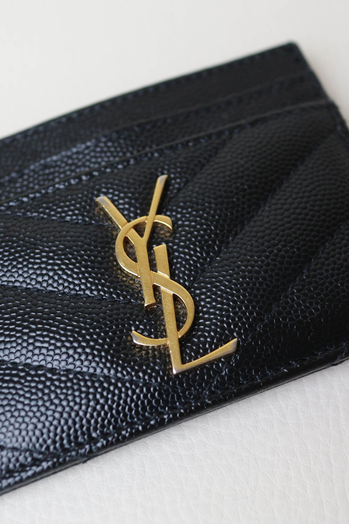 Saint Laurent Cassandre Logo Card Holder Black