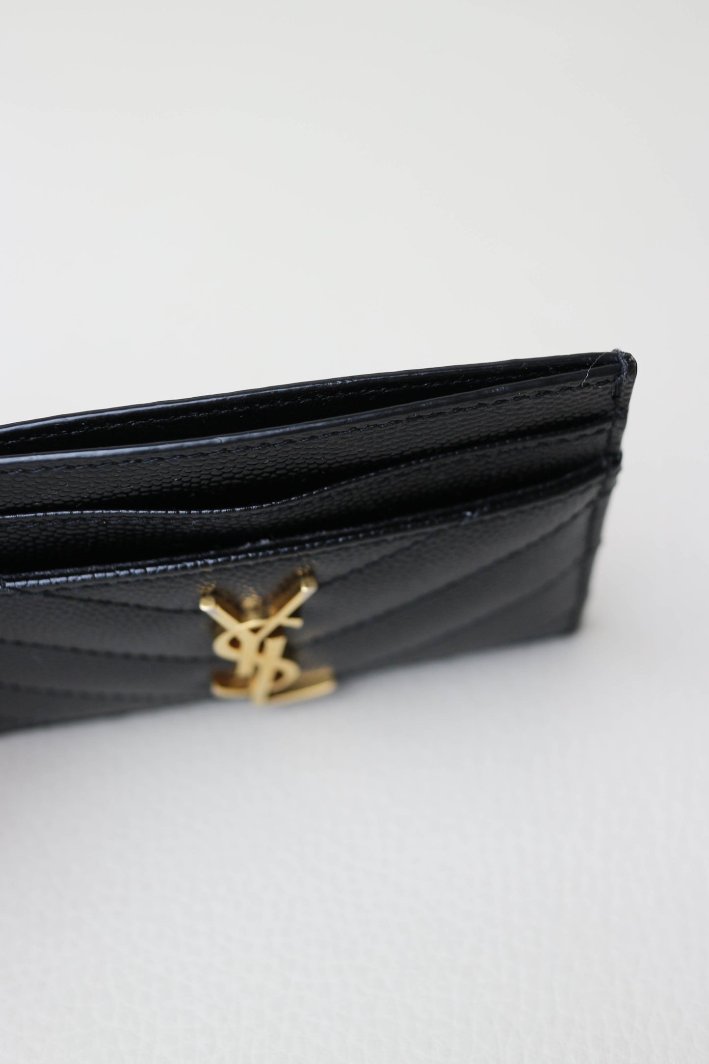 Saint Laurent Cassandre Logo Card Holder Black