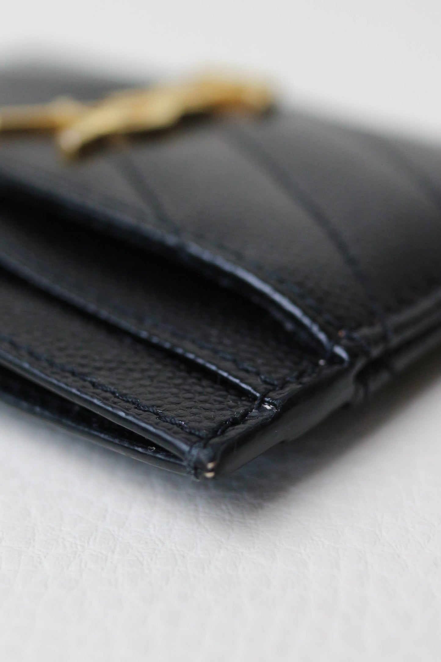 Saint Laurent Cassandre Logo Card Holder Black