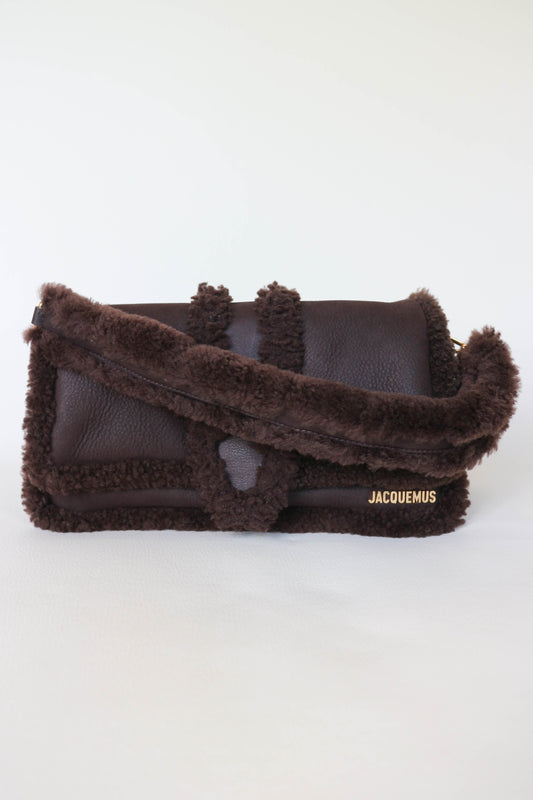 Jacquemus Le Bambimou Shearling Bag Brown