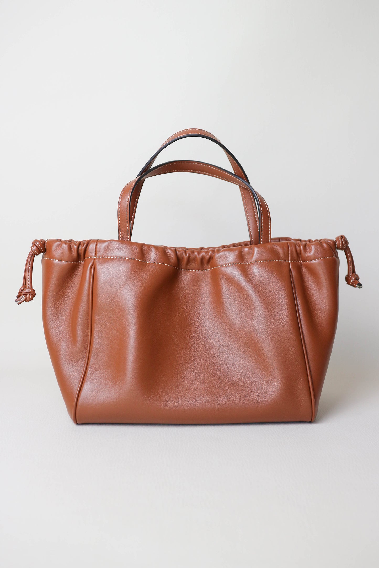 CELINE Triomphe Drawstring Tote Bag Brown