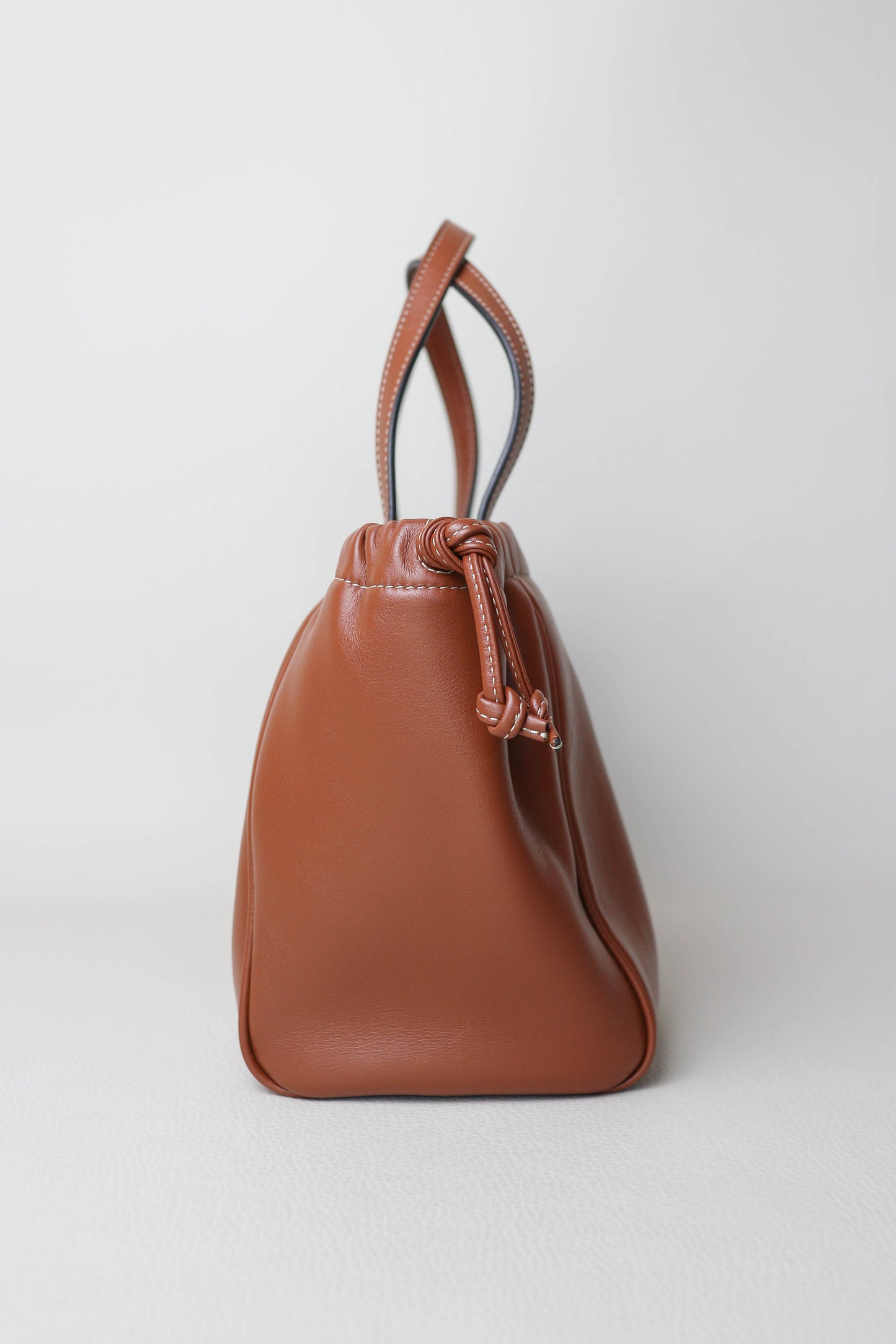CELINE Triomphe Drawstring Tote Bag Brown