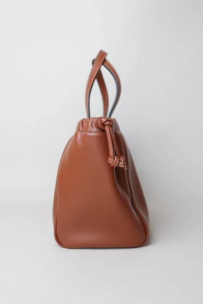 CELINE Triomphe Drawstring Tote Bag Brown