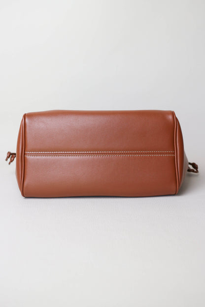 CELINE Triomphe Drawstring Tote Bag Brown