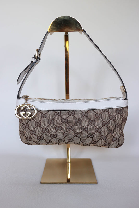 Gucci Vintage Mini Shoulder Bag White