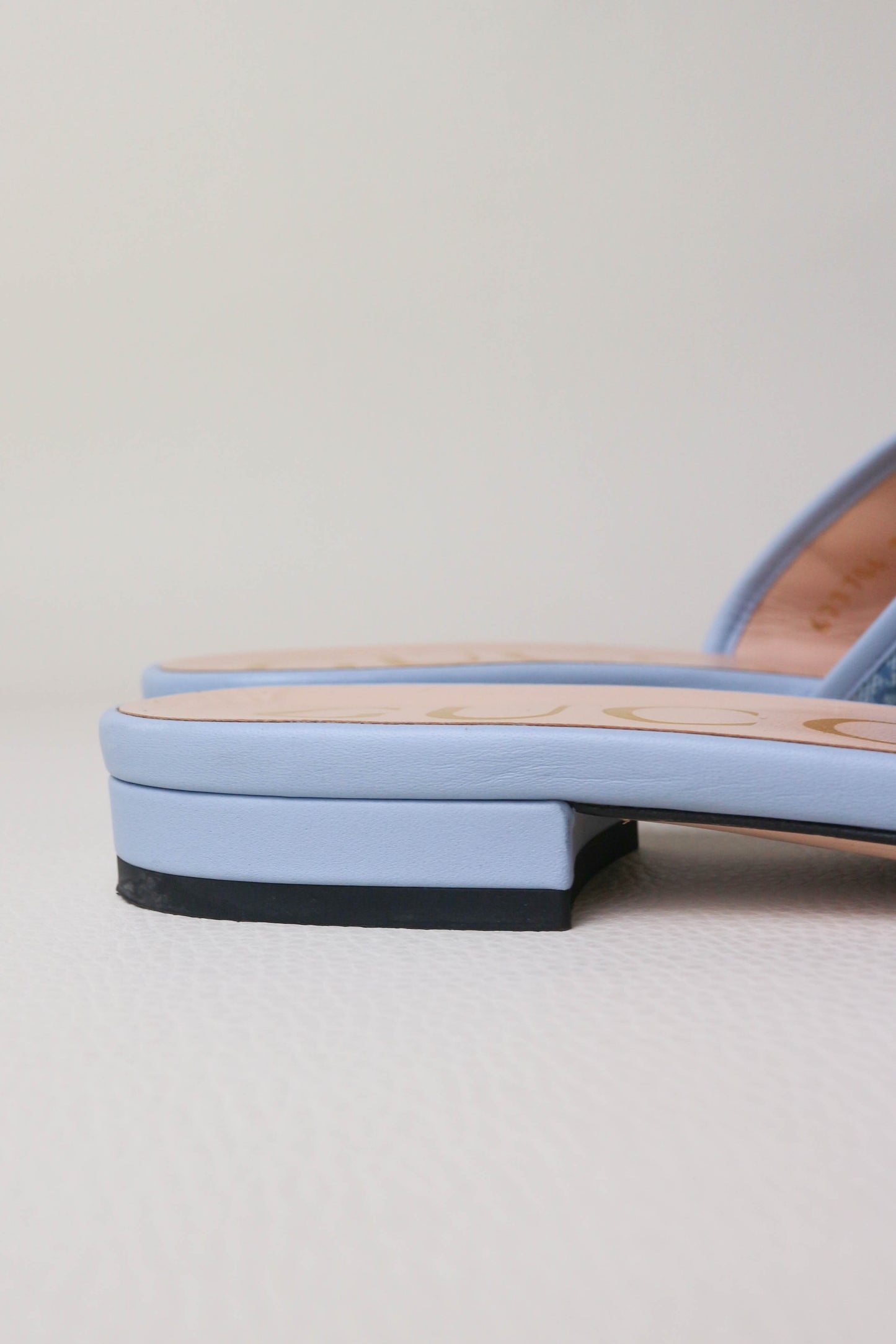 Gucci Marmont Monogram Canvas Sandals Blue