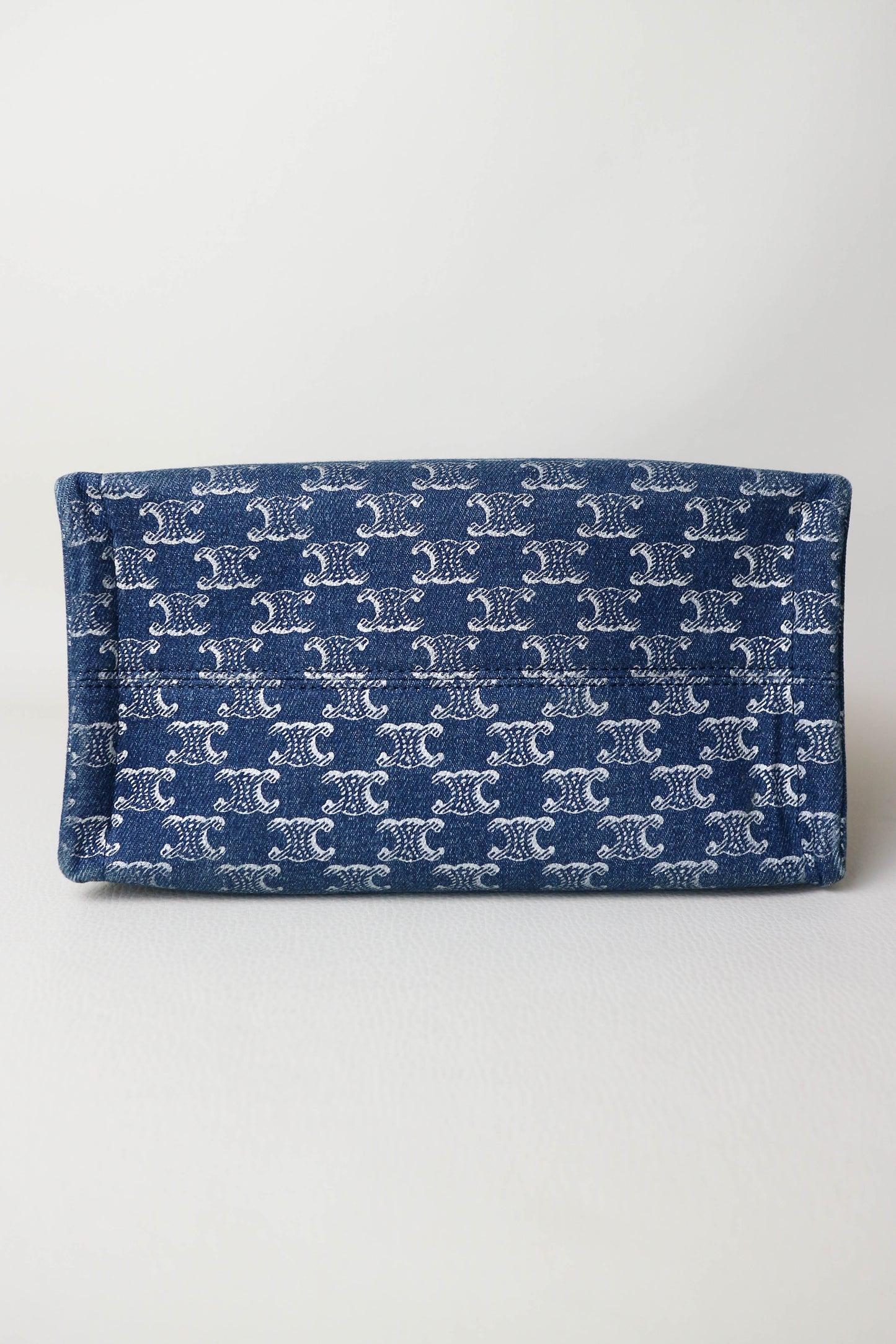 CELINE Triomphe Denim Tote Bag