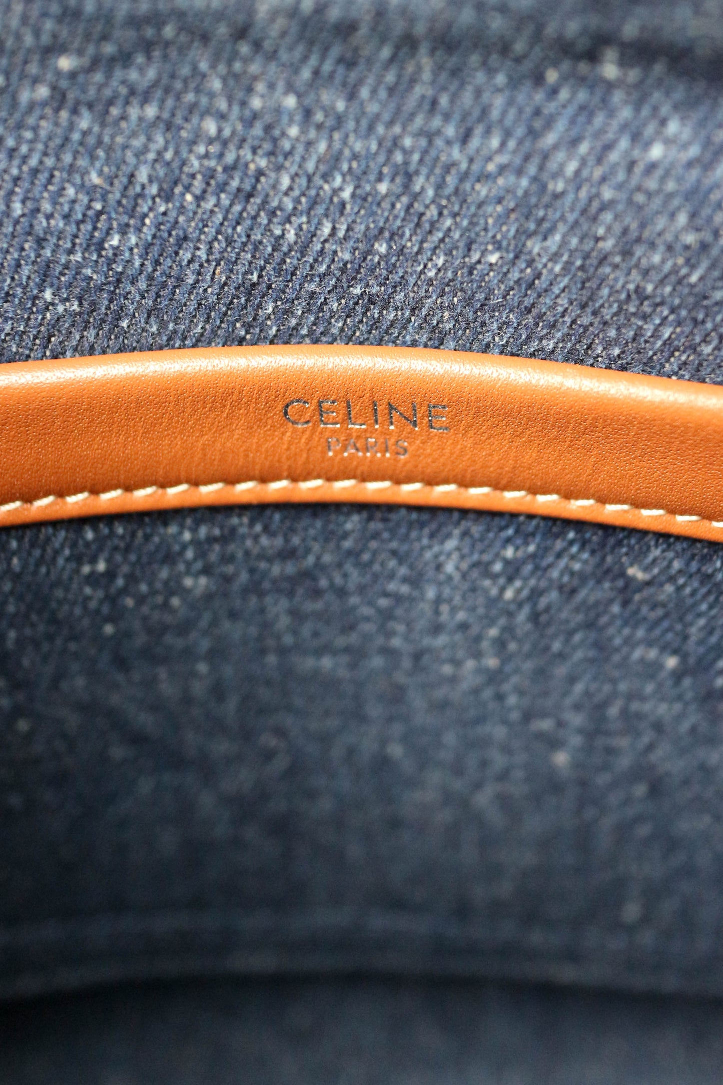 CELINE Triomphe Denim Tote Bag