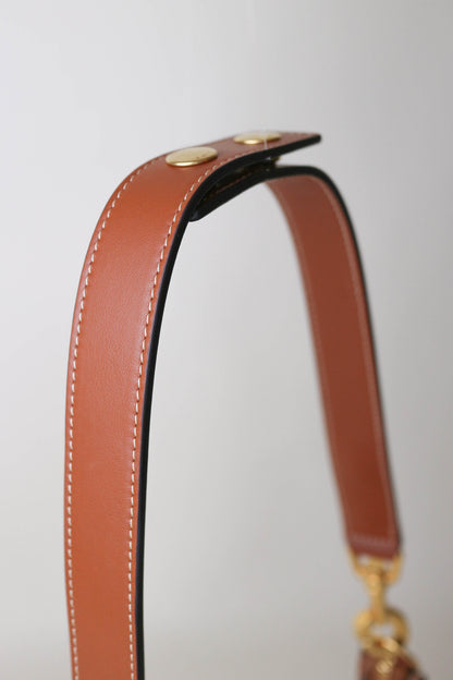 CELINE Logo Ava Shoulder Bag Brown