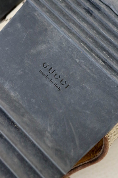 Gucci Monogram Canvas Sandals Brown