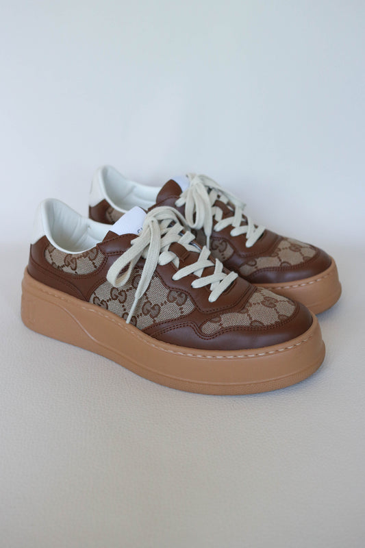 Gucci GG Monogram Leather Sneakers