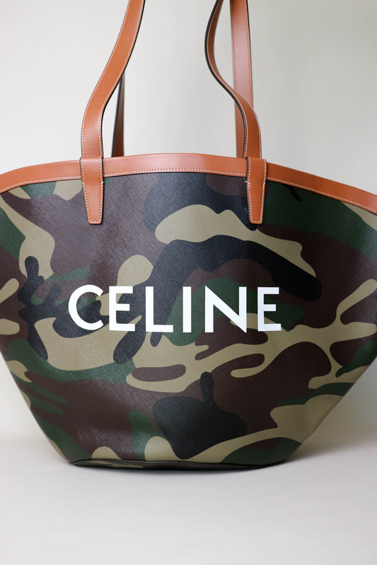 CELINE Logo Camo Tote Bag