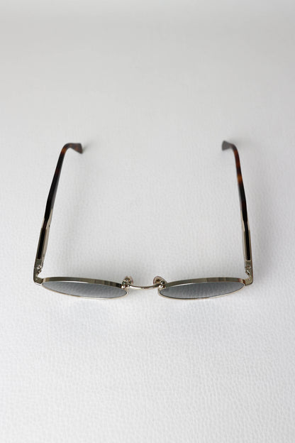 Prada Logo Oval Sunglasses Gold