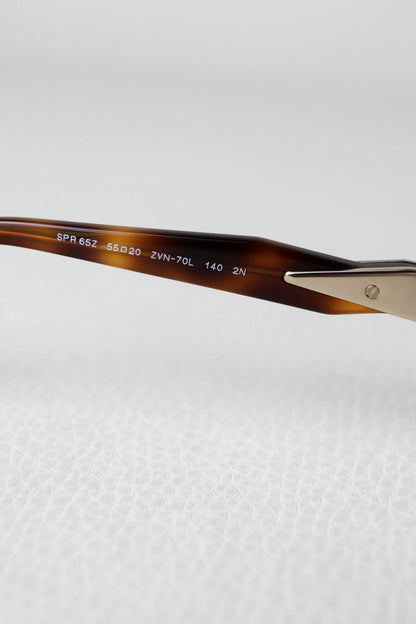 Prada Logo Oval Sunglasses Gold
