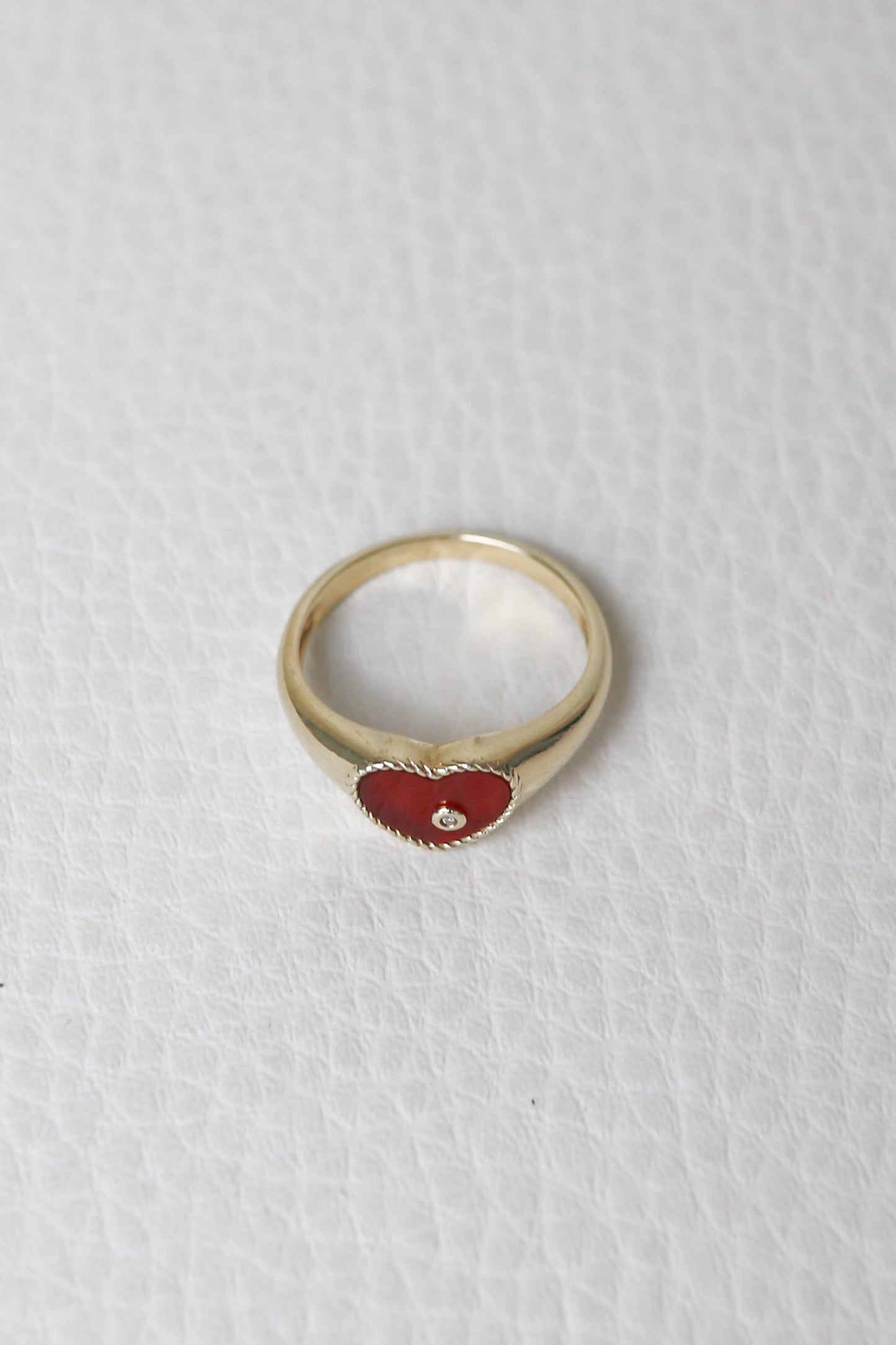 Yvonne Léon Mini Heart Coeur Ring Red