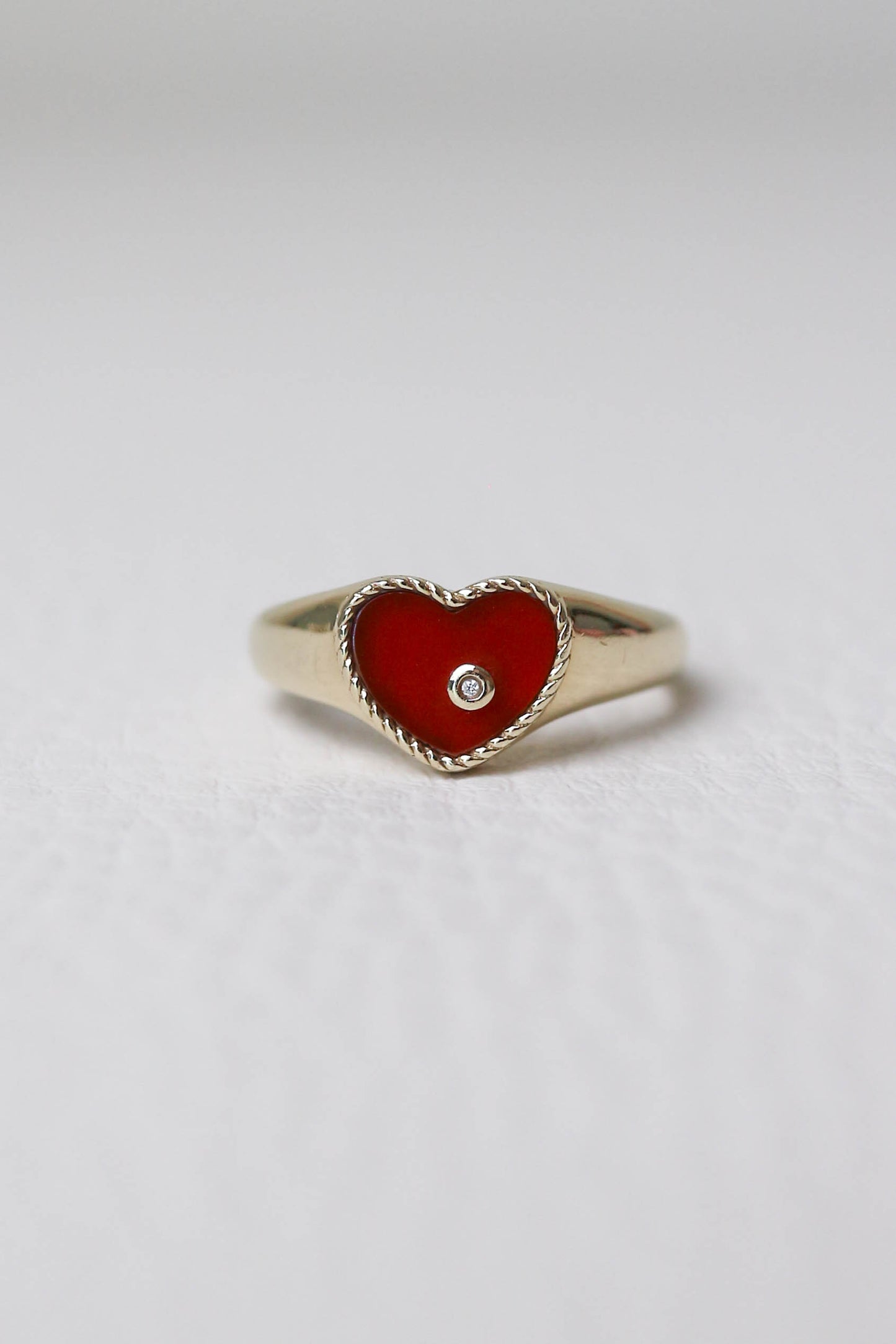 Yvonne Léon Mini Heart Coeur Ring Red