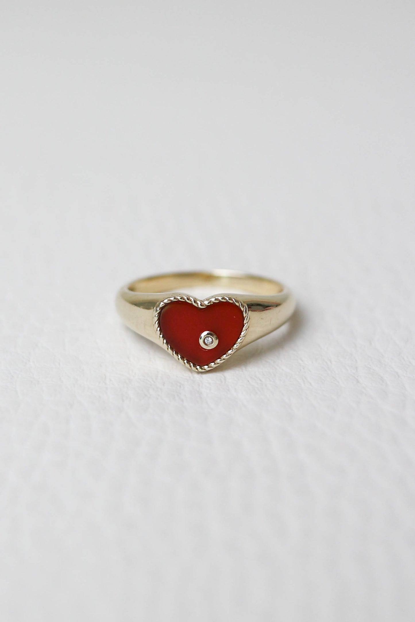 Yvonne Léon Mini Heart Coeur Ring Red